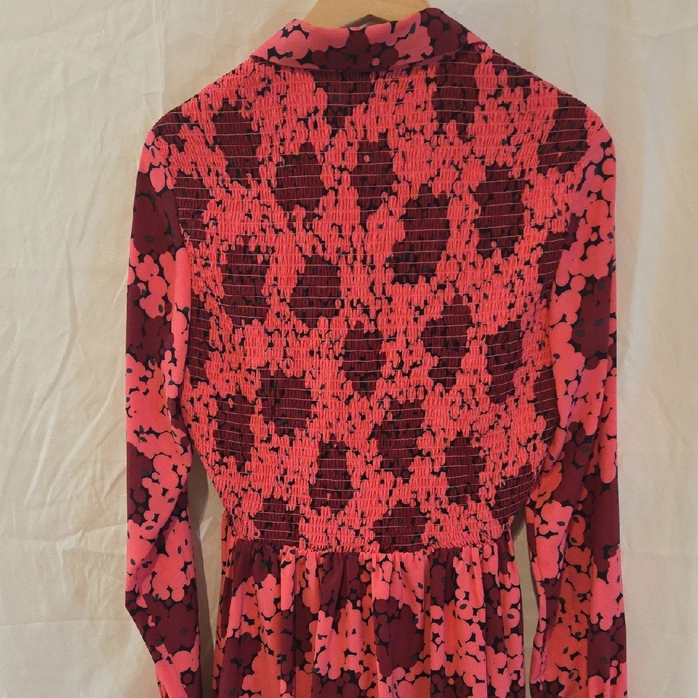 Kate Spade Vibrant Pink and Purple Long Sleeve Dress - Picture 3 of 8
